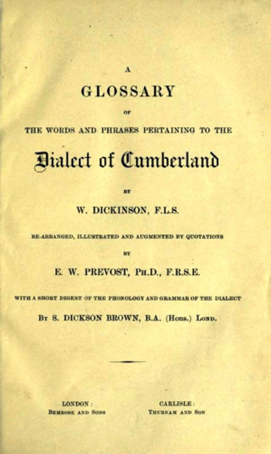 Glossary of the Words and Phrases Pertaining to the Dialect of Cumberland
(1878)